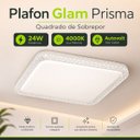 Ver imagem 2 de Plafon Glam Prisma Quadrado LED 24W 4000k Autovolt