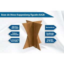 Base Mesa de Jantar Figueira BA28 Madeirado s/ Tampo Freijó - Kappesberg - 2