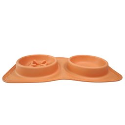 Comedouro Bebedouro Silicone 2 em 1 Cachorro Pet Gato Animais Raçao Agua Comida Portatil Dobravel Vi - 5