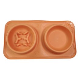 Comedouro Bebedouro Silicone 2 em 1 Cachorro Pet Gato Animais Raçao Agua Comida Portatil Dobravel Vi - 2