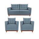Ver imagem 2 de Kit Sofá 2 Lugares e 2 Poltronas Luxo Moderno Sala de Estar Samuel