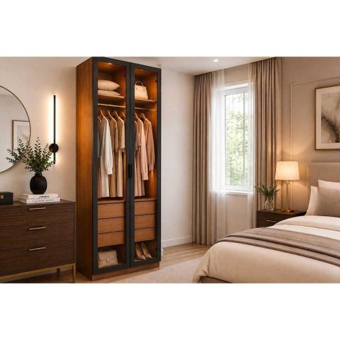 Guarda Roupa Modulado 2PTS Vd 3GV Rizon N. Horizonte Cumaru