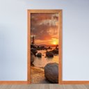 Ver imagem 2 de Adesivo de Porta - Paisagem Mar 4