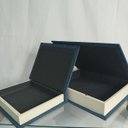 Ver imagem 2 de Jogo 2 Peças Caixa Livro Decorativa de Chenile Azul 5.0x25.0x30.0cm Organizadora
