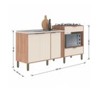 Ver imagem 4 de Balcão para Pia e Cooktop 200cm 4 Portas 1 Gaveta Karen Móveis Sul