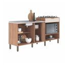 Ver imagem 2 de Balcão para Pia e Cooktop 200cm 4 Portas 1 Gaveta Karen Móveis Sul