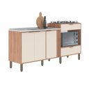 Ver imagem 3 de Balcão para Pia e Cooktop 200cm 4 Portas 1 Gaveta Karen Móveis Sul