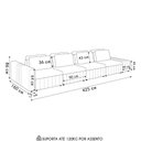 Ver imagem 4 de Sofá Ilha e Puff Sala Living 425cm Siesta M22 Boucle Branco - Mpozenato