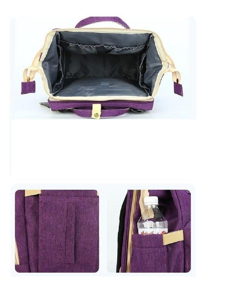 Bolsa Maternidade 2 em 1 Yepp Vira Cama Berço P Trocar e Mochila - Violeta escuro - 6