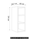 Ver imagem 4 de Nicho Aéreo Adega Vertical 20cm Pérola Z34 Preto - Mpozenato