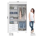 Ver imagem 2 de Guarda Roupa Solteiro 4 Portas 3 Gavetas City 