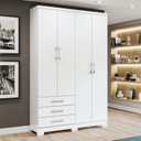 Ver imagem 1 de Guarda Roupa Solteiro 4 Portas 3 Gavetas City 