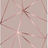 Papel De parede Geométrico Rose Gloss Para Quarto E Sala 1mx50cm - 1