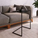 Ver imagem 1 de Mesa Lateral de Apoio 67x58x35cm Industrial Preto