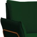 Ver imagem 5 de Poltrona para Sala Decorativa Lotus Bronze Assento Veludo Verde - Iben Móveis