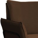 Ver imagem 5 de Poltrona para Sala Decorativa Lotus Preto Assento Veludo Marrom - Iben Móveis