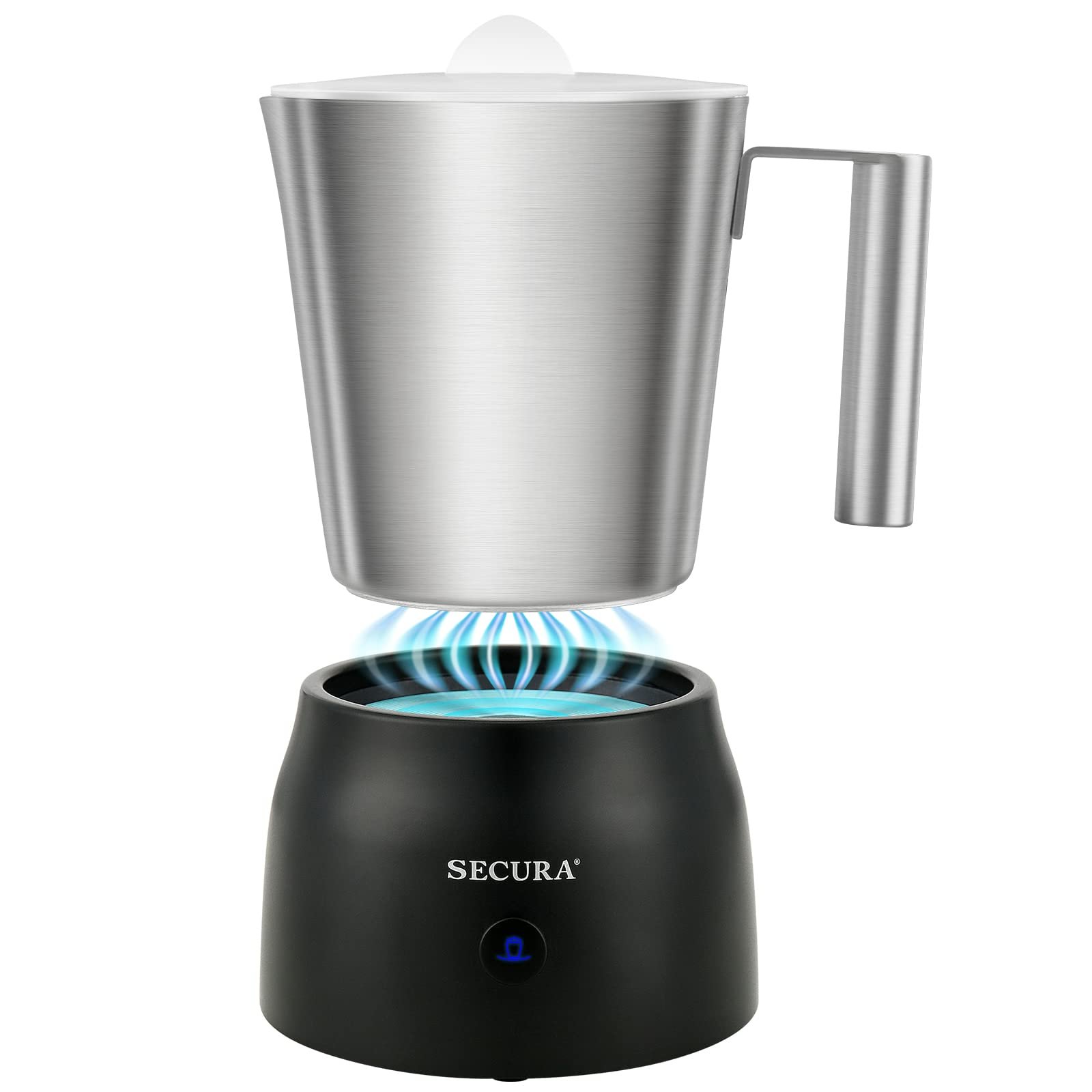 Secura Espumador de Leite Elétrico 17oz com Base Destacável (inox)