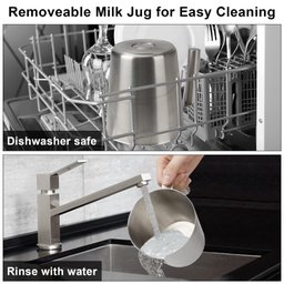 Secura Espumador de Leite Elétrico 17oz com Base Destacável (inox) - 5