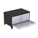 Ver imagem 4 de Mapoteca Mont 5 Gavetas 71,3cm x 120,4cm Aço Preto/Lilás
