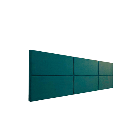 Cabeceira Estofada Queen 6 Blocos Não É Segredo Veludo Verde 160x60