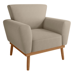 Conjunto Poltrona para Sala de Recepção Viana Inca Castor - 3