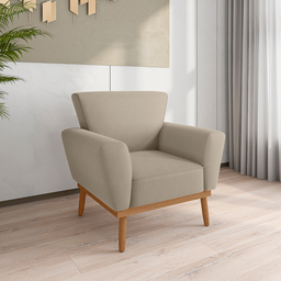 Conjunto Poltrona para Sala de Recepção Viana Inca Castor - 4