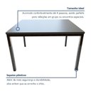 Ver imagem 5 de Conjunto Sala de Jantar 4 Lugares Retangular Tampo MDF 120x85cm Mesa Smart com Cadeiras Lodelô Preto/Pinus