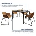 Ver imagem 6 de Conjunto Sala de Jantar 4 Lugares Retangular Tampo MDF 120x85cm Mesa Smart com Cadeiras Lodelô Preto/Pinus