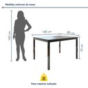 Ver imagem 4 de Conjunto Sala de Jantar 4 Lugares Retangular Tampo MDF 120x85cm Mesa Smart com Cadeiras Lodelô Preto/Pinus