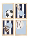 Ver imagem 1 de Kit Quadro Infantil Decorativo Esporte Quarto Criança Bebê Enxoval Menino