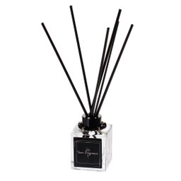 Difusor Varetas Vidro 100ml Enfeites Pretos - Fragrância: Alecrim - LLB - 1