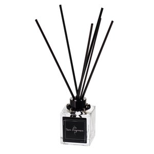 Difusor Varetas Vidro 100ml Enfeites Pretos - Fragrância: Alecrim - LLB