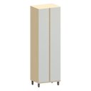 Ver imagem 1 de Armário para Cozinha Aurora 2 Portas 4 Prateleiras MDF-MDP 70cm Cinza Cristal