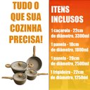 Ver imagem 2 de Jogo de Panelas 4 Peças Cerâmica Diamond Indução Gás Antiaderente Inmetro Bege