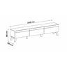 Conjunto Sala de Estar Rack para TV Retrô Manchester e 3 Prateleiras Desk Yescasa - 3