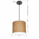 Ver imagem 2 de Lustre Luminária Pendente Vivare Free Lux Pe-4106pr Cúpula em Tecido 20x25cm