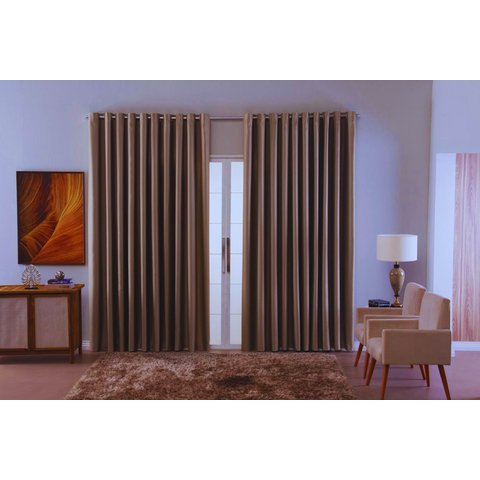 Cortina para Sala Quarto Blackout Tecido 3,00x2,80 Ellegance:avela