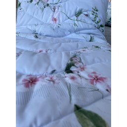 EDREDOM QUEEN TOQUE ACETINADO LUXO FLOR ROMANTICA ALTENBURG - 3