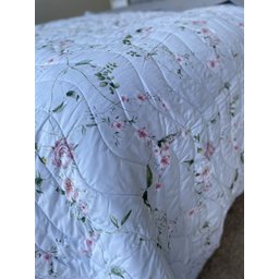 EDREDOM QUEEN TOQUE ACETINADO LUXO FLOR ROMANTICA ALTENBURG - 2