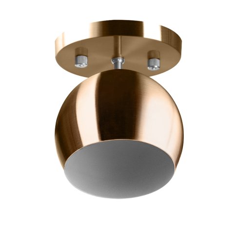 Lustre Plafon Bola 15 cm Redonda New Cobre