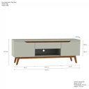 Ver imagem 5 de Rack Retrô para TV até 55 Polegadas MDF 162cm Pés em Madeira Maciça Tóquio Bege