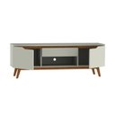 Ver imagem 7 de Rack Retrô para TV até 55 Polegadas MDF 162cm Pés em Madeira Maciça Tóquio Bege