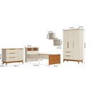 Ver imagem 6 de Quarto Infantil 5 Peças CB1497-Arje MDP BP Argila-Jequetiba Kappesberg