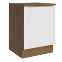 Ver imagem 1 de Balcão 60 cm 1 Porta Rustic/Branco Veludo Lux Madesa