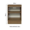 Ver imagem 4 de Balcão 60 cm 1 Porta Rustic/Branco Veludo Lux Madesa