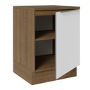 Ver imagem 6 de Balcão 60 cm 1 Porta Rustic/Branco Veludo Lux Madesa