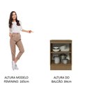 Ver imagem 7 de Balcão 60 cm 1 Porta Rustic/Branco Veludo Lux Madesa