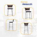 Ver imagem 4 de Kit 4 Bancos Alto Tamborete para Balcão Junco Argila Àrea de Lazer Ilha Bancada bar churrasqueira