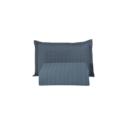 Kit Colcha Cobre Leito Matelado Solteiro 2 Peças Copacabana 300 Fios Azul - 9