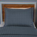 Ver imagem 3 de Kit Colcha Cobre Leito Matelado Solteiro 2 Peças Copacabana 300 Fios Azul